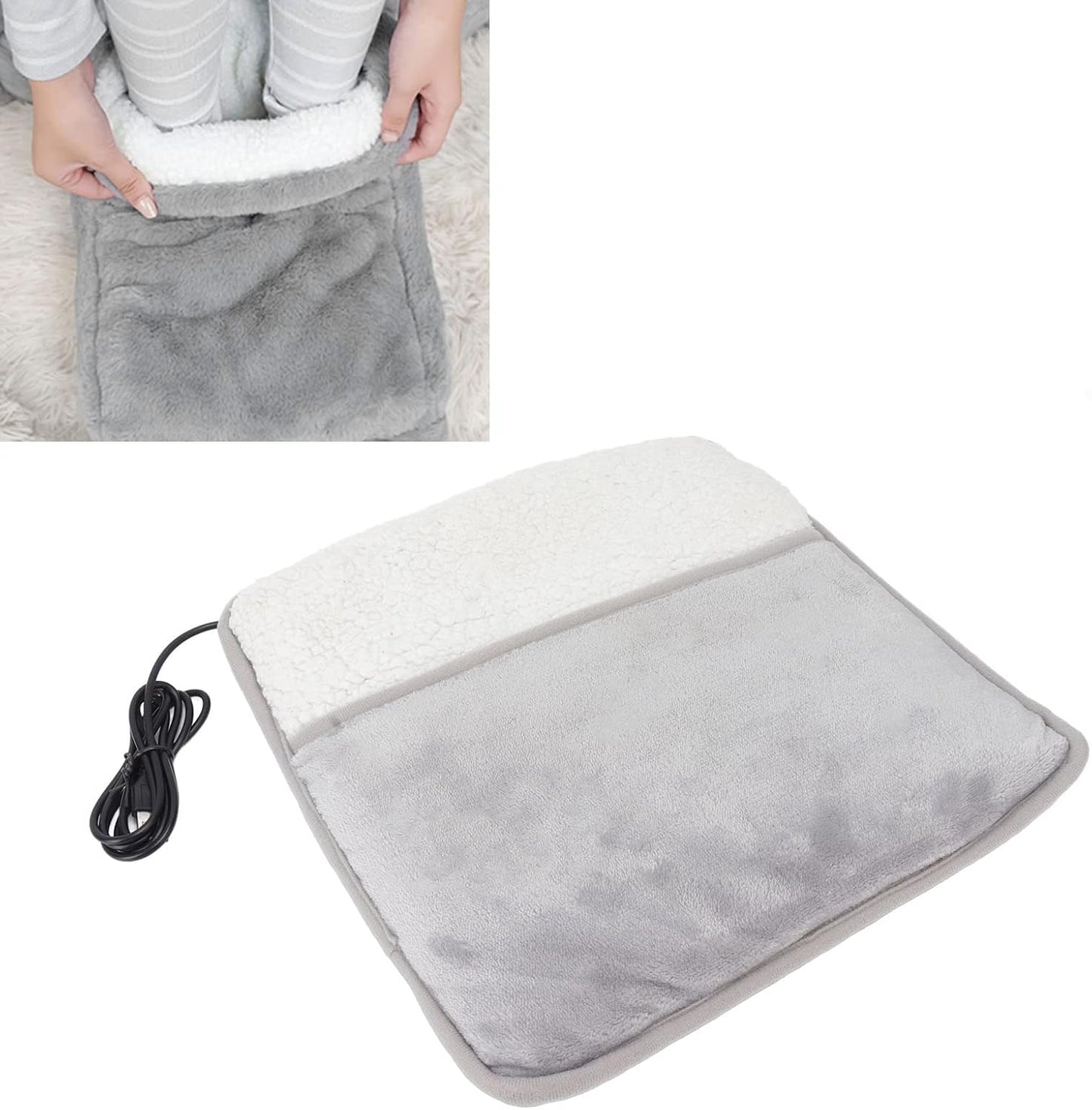 Dudusti IsıComfort™ Elektrikli El ve Ayak Isıtıcı – USB Şarjlı, Yumuşak Peluş Konfor